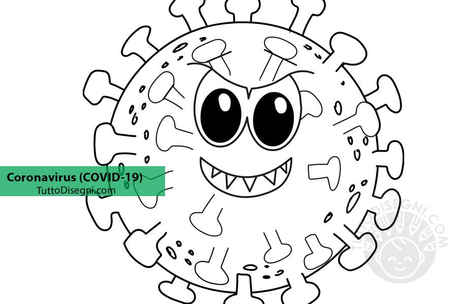 Coronavirus disegno per bambini da colorare