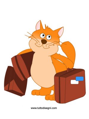 gatto matto valigie