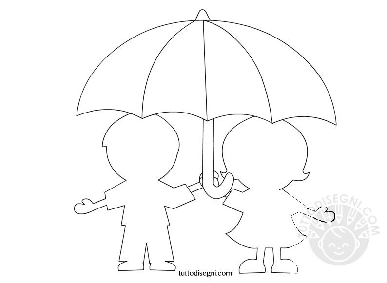 bambini-ombrello-sagoma
