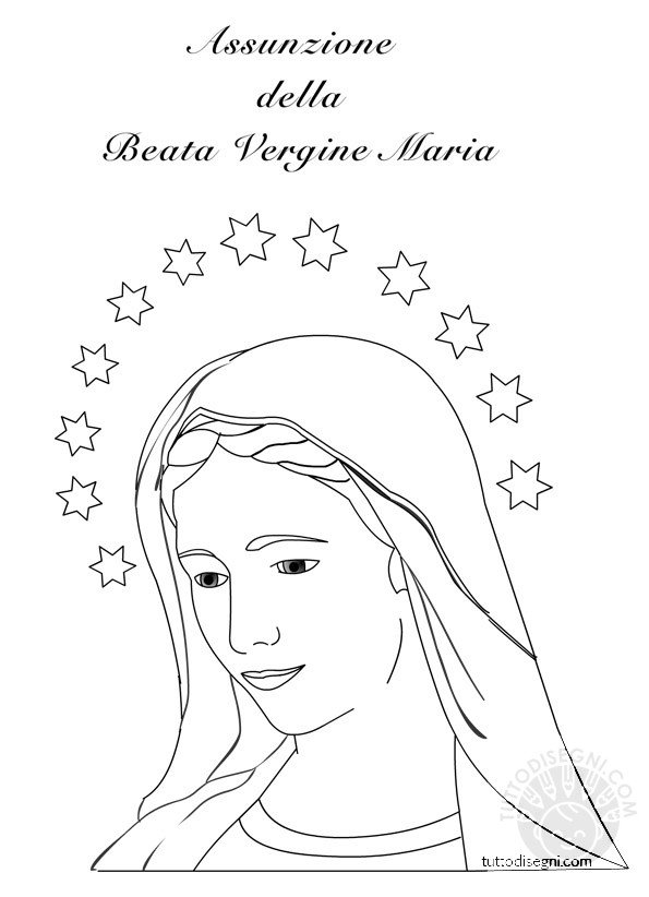 Disegno Assunzione della Beata Vergine Maria