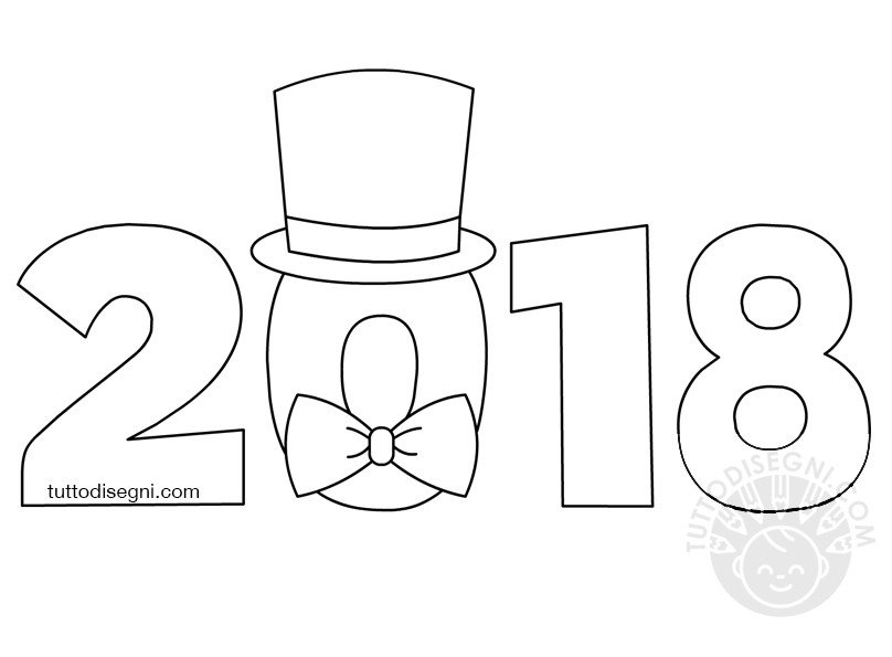 Disegno 2018 con cappello e papillon