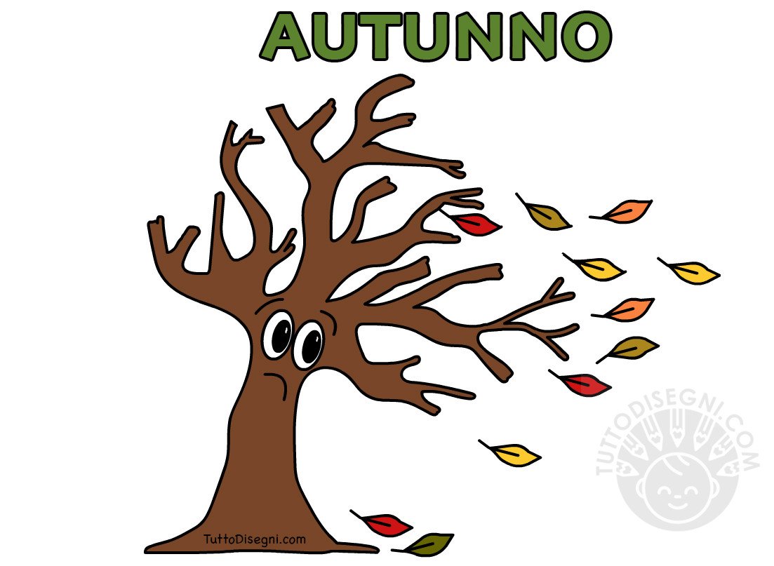 cartellone autunno albero vento